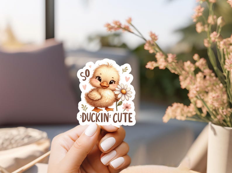 So Duckin Cute Sticker, Laptop Sticker, Kindle Sticker, Water Resistant