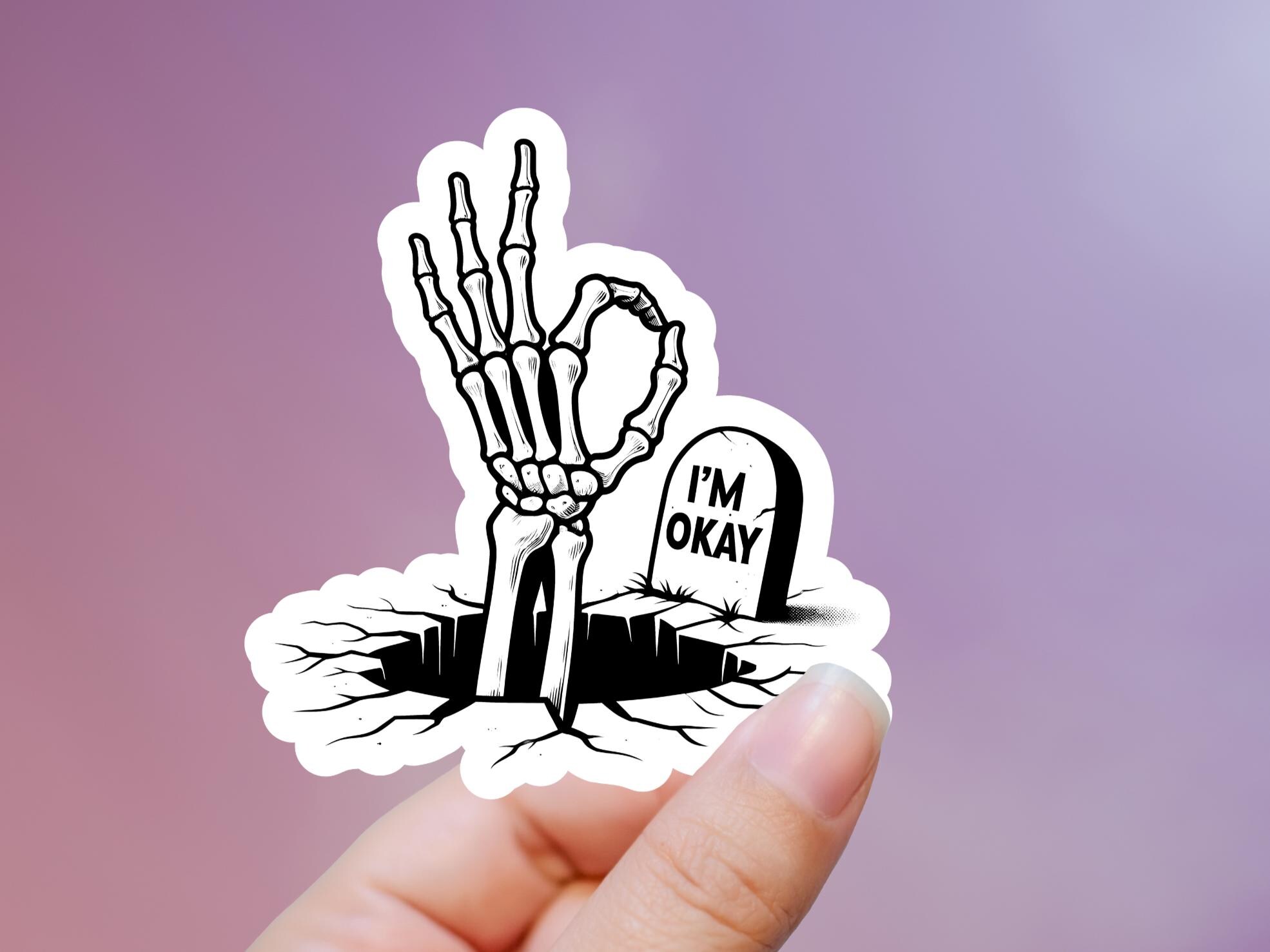 „OK Hand“-Aufkleber (links/rechts) – Lustiger Vinyl-Decor Für Auto, Van Oder Kiste – Witziges Deko-Element