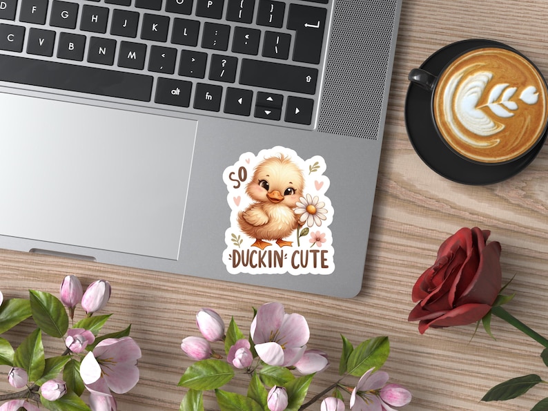 So Duckin Cute Sticker, Laptop Sticker, Kindle Sticker, Water Resistant