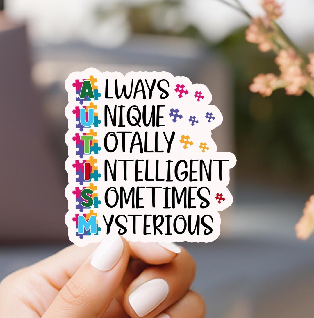Autism Spelled Out Vinyl Sticker - Etsy