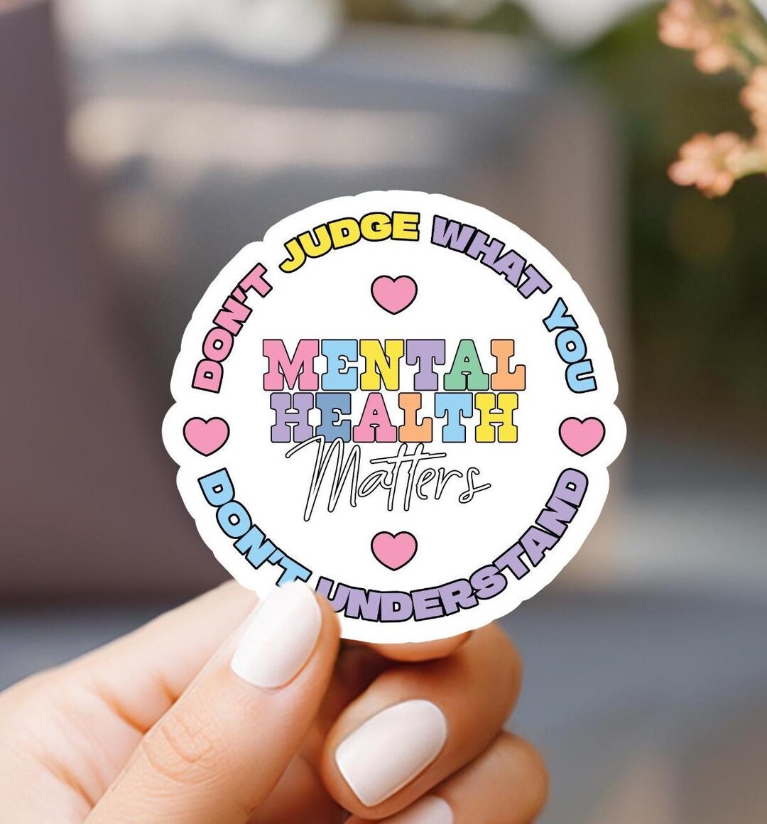 Pastel Mental Health Matters Sticker: Trendy Vinyl Decal - Etsy