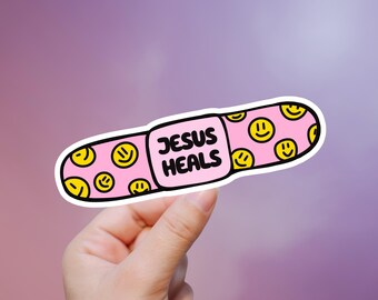 Jesus Heals Band-Aid Sticker