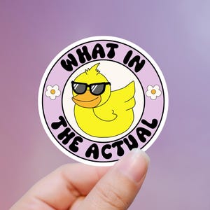 What In The Actual Duck Sticker: Funny Laptop Decal