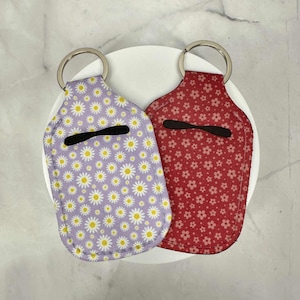 Hand Sanitizer/AirPod Holder Keychain_Tiny Flowers, Back To School, Teacher Gift, Purse Accessory, Office Gift, AirPod Holder, Sports Gift