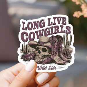 Long Live Cowgirls Sticker, laptop sticker, kindle sticker, water resistant sticker, vinyl sticker, cowgirl sticker, country sticker