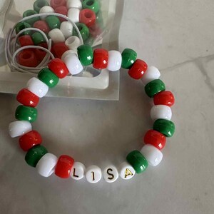 DIY - Christmas Bracelet Kit, Birthday Party Favor, Custom Letter Bracelets, Make Your Own Bracelet, Personalized Name Bracelet, Party Favor
