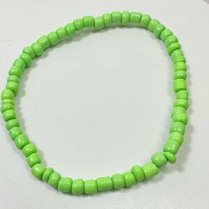 Neon Green Seed Bead Bracelet, Stackable Bracelets, Boho Style, Handmade, Dainty Bracelets