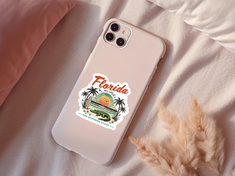 Florida The Sunshine State Alligator Sticker afbeelding 2