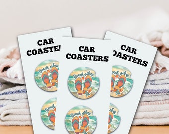 Beach Vibes Car Coaster