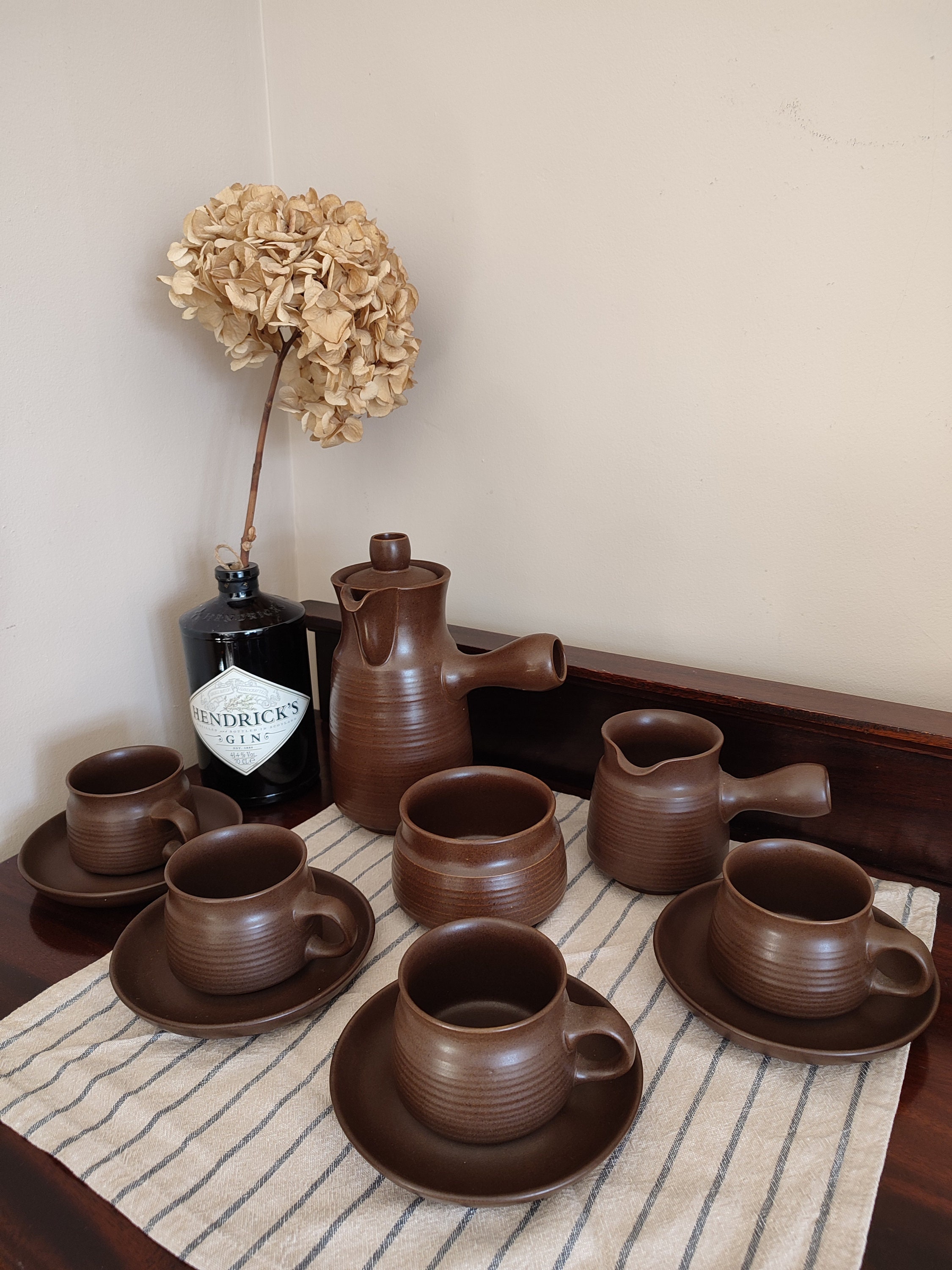 Langley Denby Tableware Mayflower Pattern Coffee Set Vintage 1960s