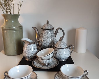 ensemble de café en porcelaine vintage, ensemble de thé à café en porcelaine bavaroise