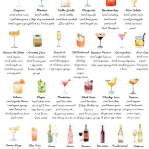 Carte des vins et cocktails