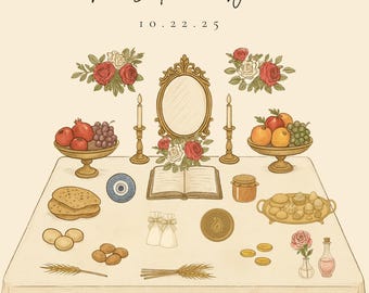 Sofreh Aghd Handheld Card for Persian Weddings | Digital Template | Persian Wedding Program | Iranian Wedding Program