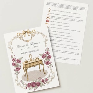 Sofreh Aghd Handheld Card for Persian Weddings