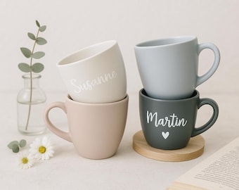 Tazza da caffè espresso in ceramica "Minimo" con nome o personalizzata | Caffè | Regalo | Piacere | Individuale