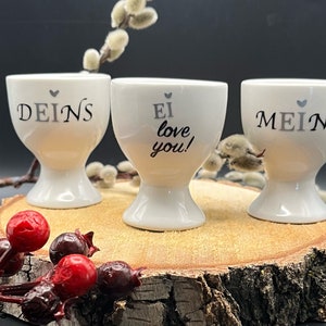 Eierbecher mit Text oder Wunschtext/Name Geschenk Individuell Bild 5