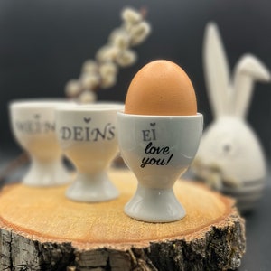 Eierbecher mit Text oder Wunschtext/Name Geschenk Individuell Bild 1