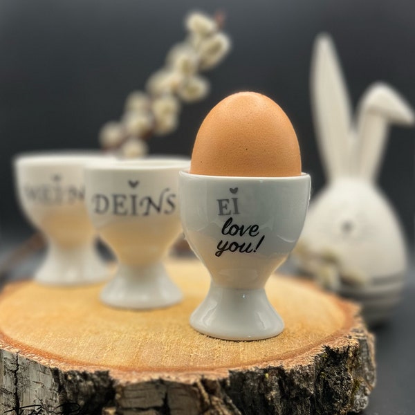 Eierbecher mit Text oder Wunschtext/Name | Geschenk | Individuell