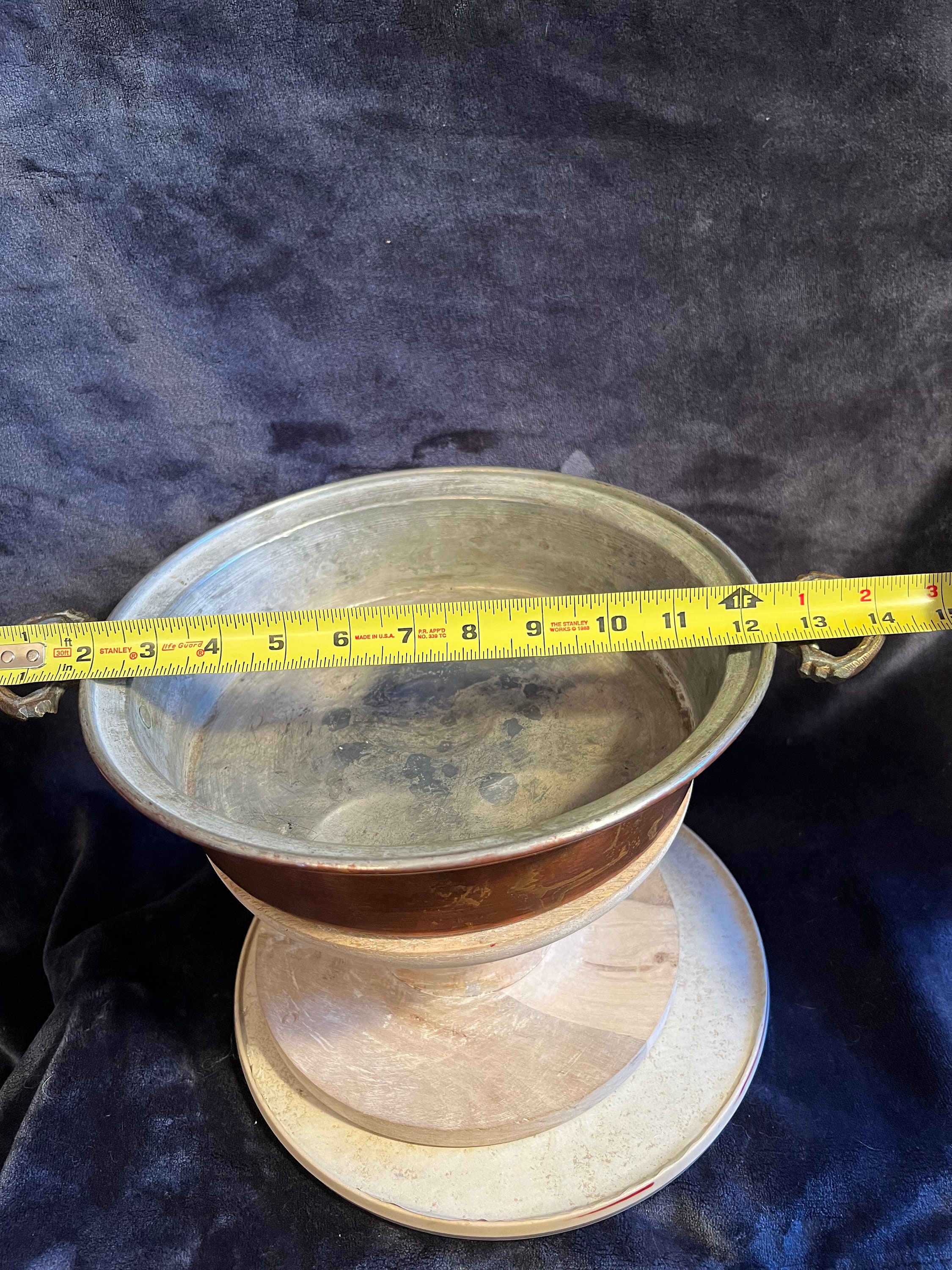 Beautiful Vintage Large Primitive Rustic Copper With Brass Handled ...