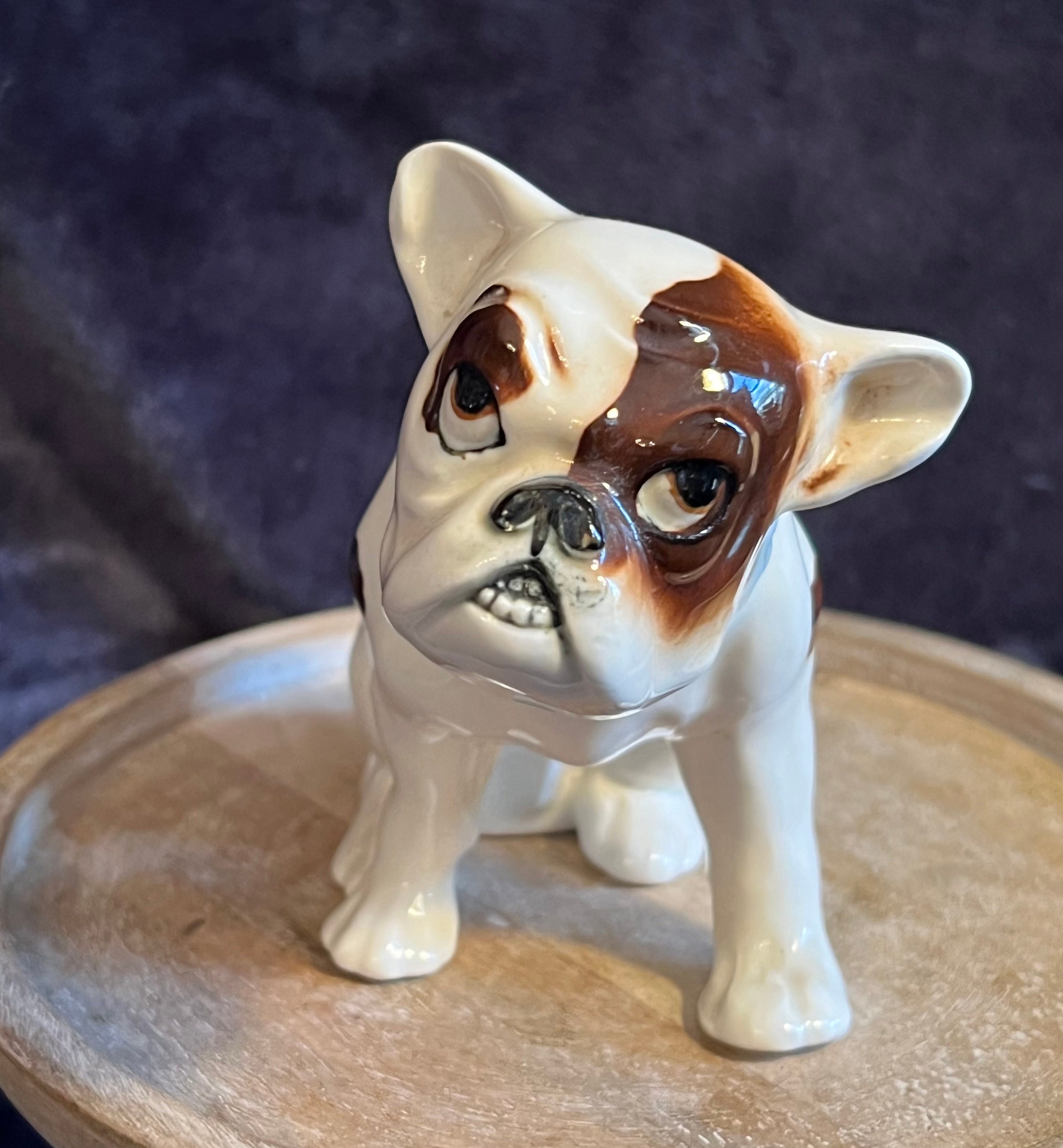 Antique Art Deco Czech Bulldog; Dog Figurine; Made in