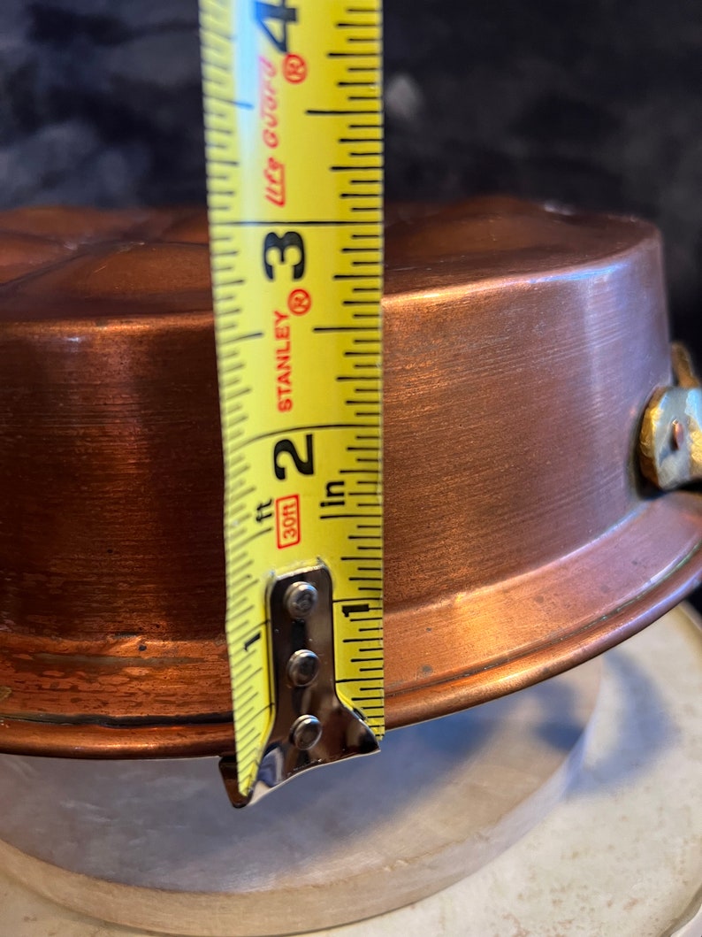 Beautiful Vintage Large Primitive Rustic Copper With Brass Handled ...