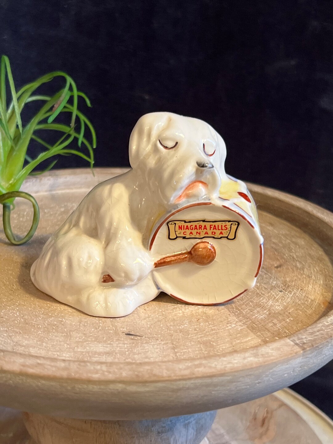 BESWICK ENGLAND　きたりすナトキン　 陶器オブジェ Vintage Beswick Scottish Terrier Sleeping on His Drum; Made in