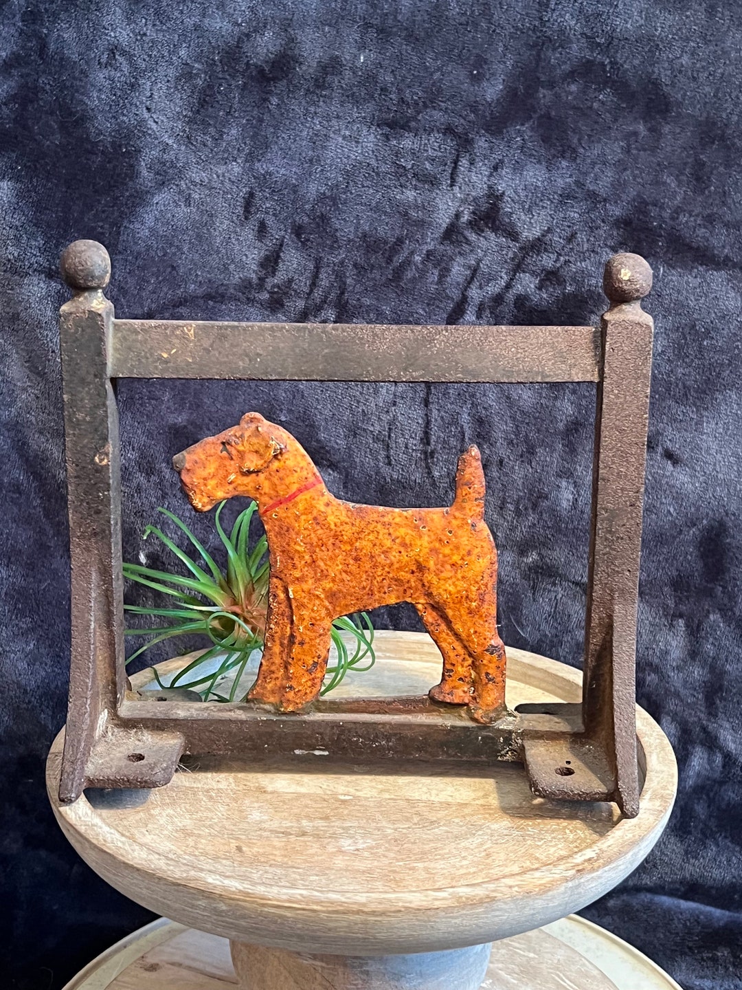 Vintage Cast Iron Airedale Boot Scraper Terrier Shoe Scraper Etsy