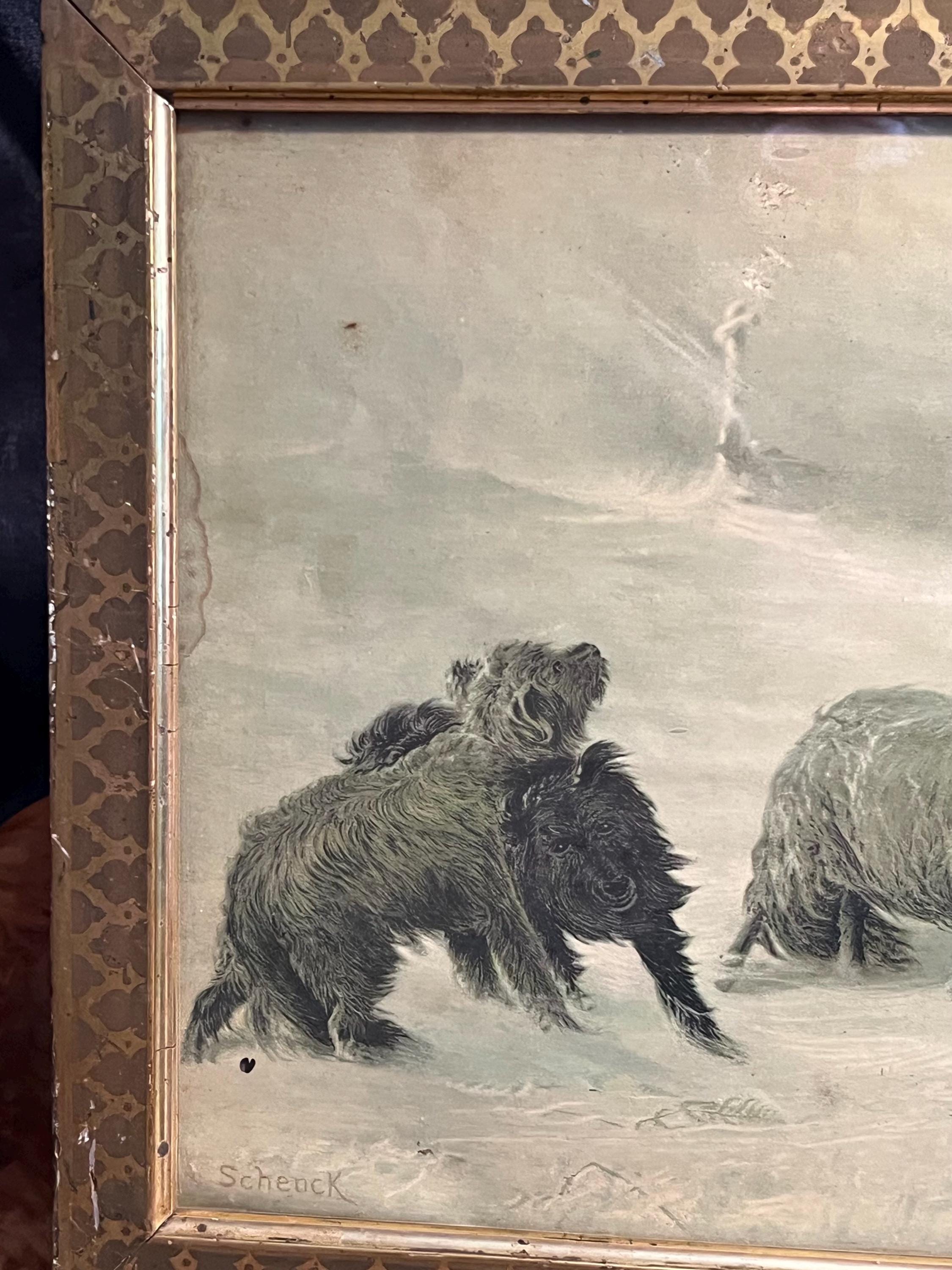 絵画　アンティーク　The Grange in Wyckoff 絵画 アンティーク The Grange in Wyckoff