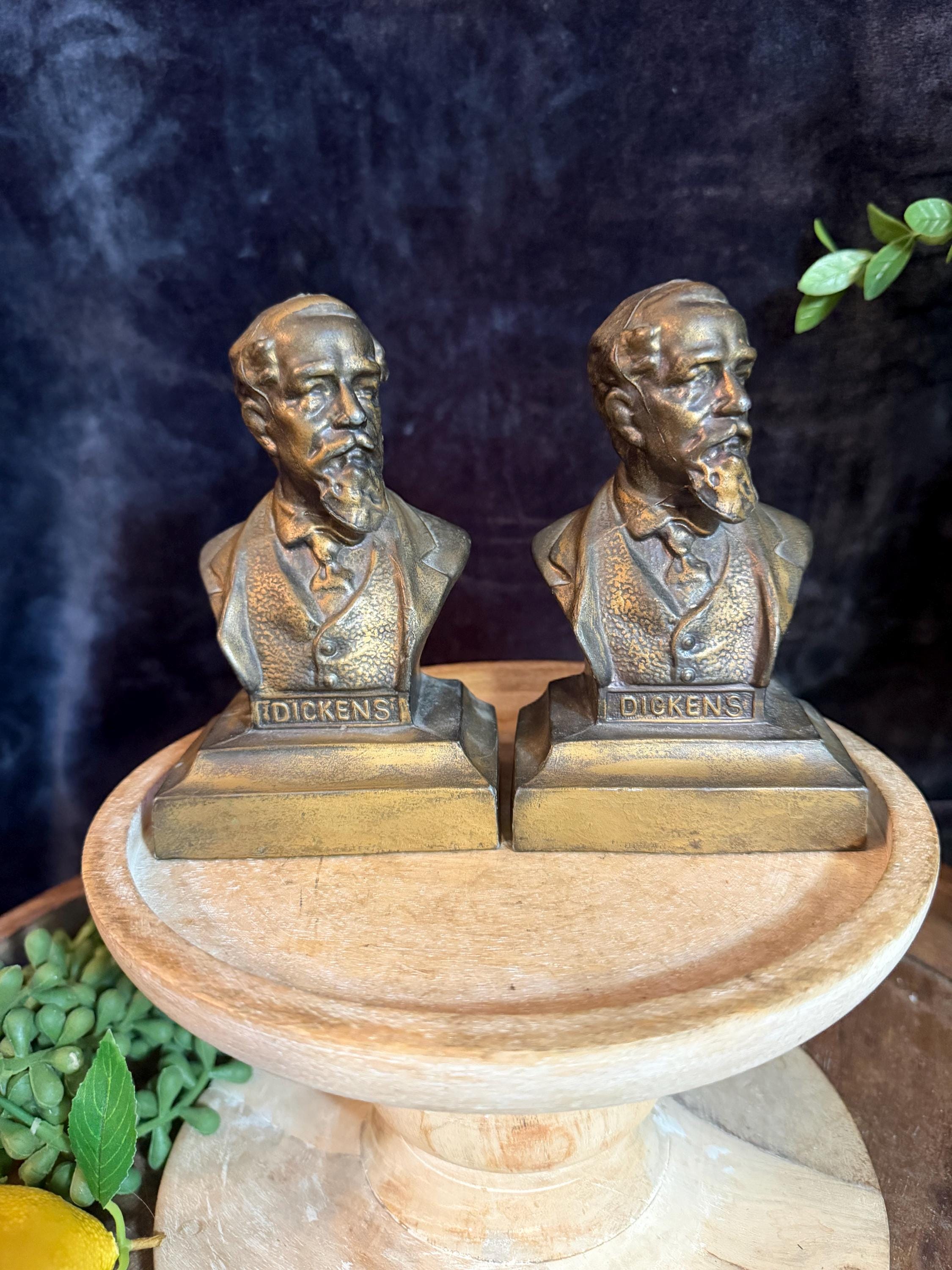 Charles Dickens Bookends - Etsy
