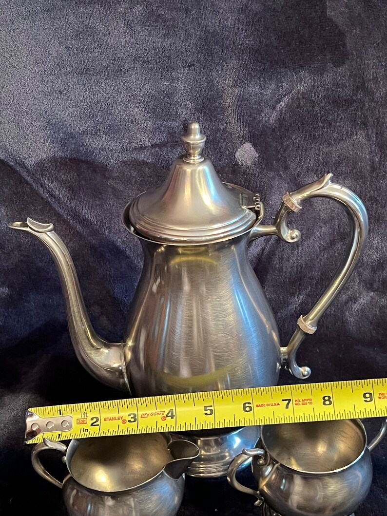 Vintage FB Rogers Teapot and Cream and Sugar Dish Set Vintage Tea Set