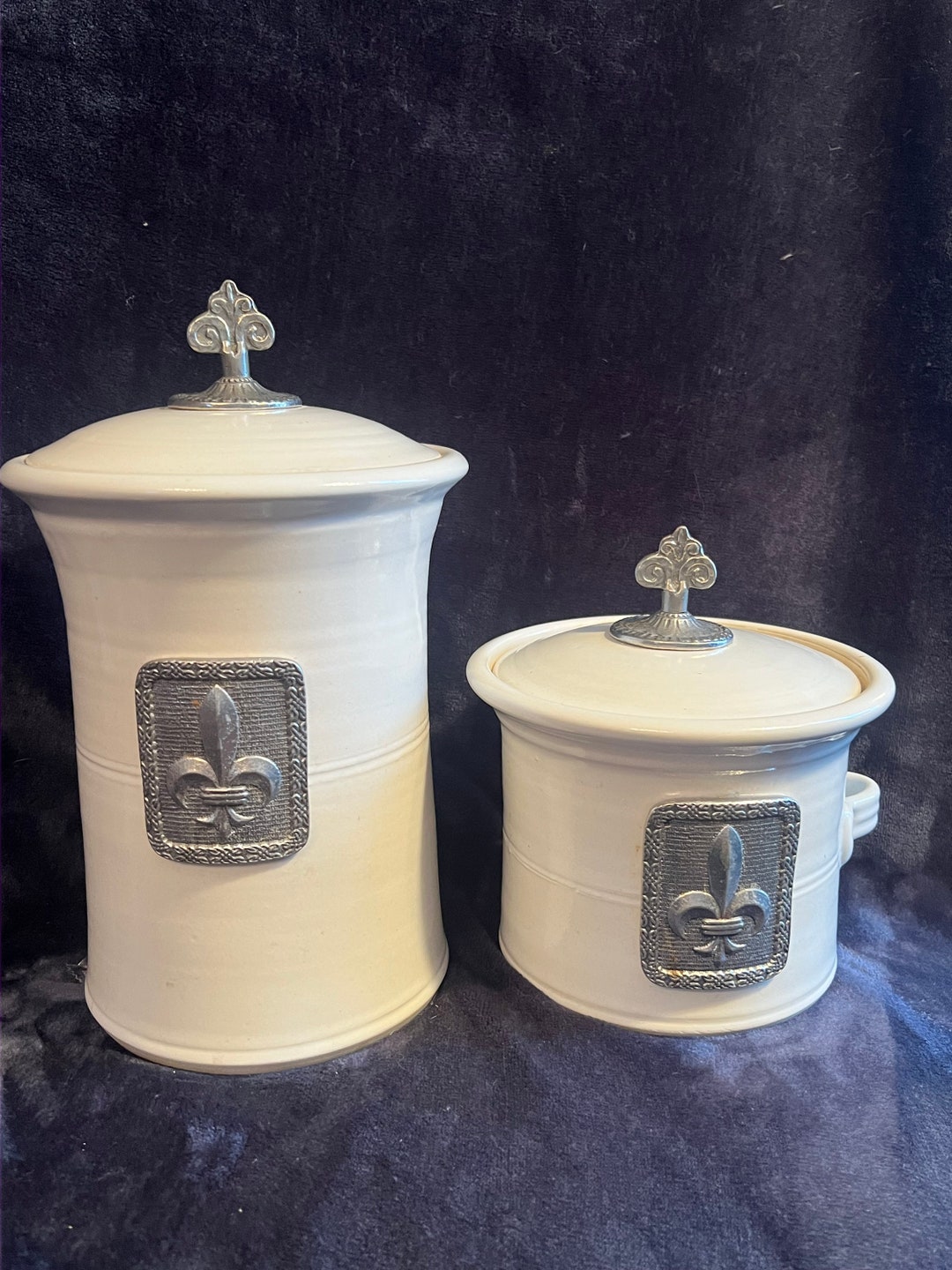 Stoneware & Lead Free Pewter Crosby and Taylor Canister