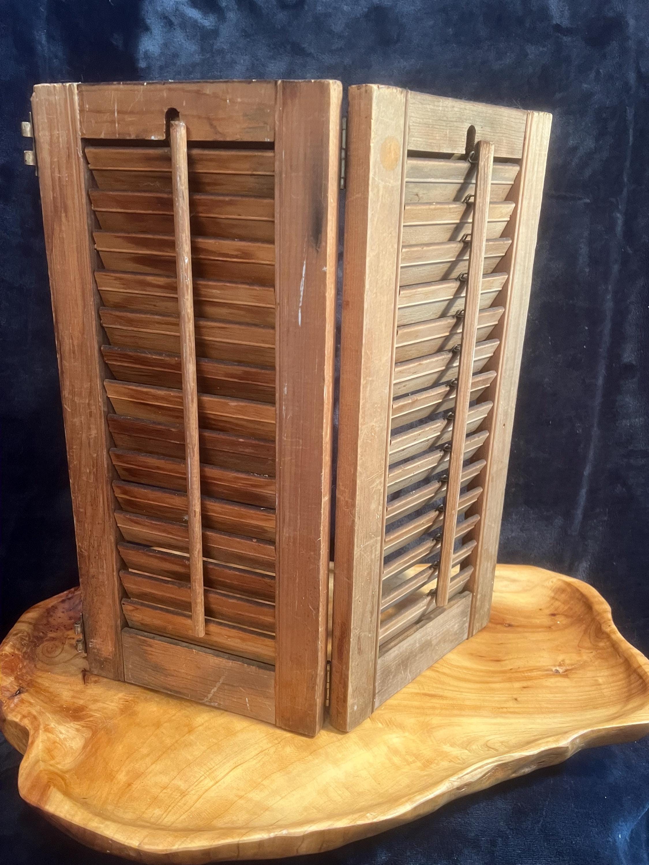 Vintage Original Louvered Plantation Window Shutter; French Cottage ...