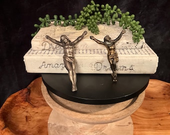 Vintage metal religious Corpus for wall crucifix; Body of Jesus Christ Corpus Christi