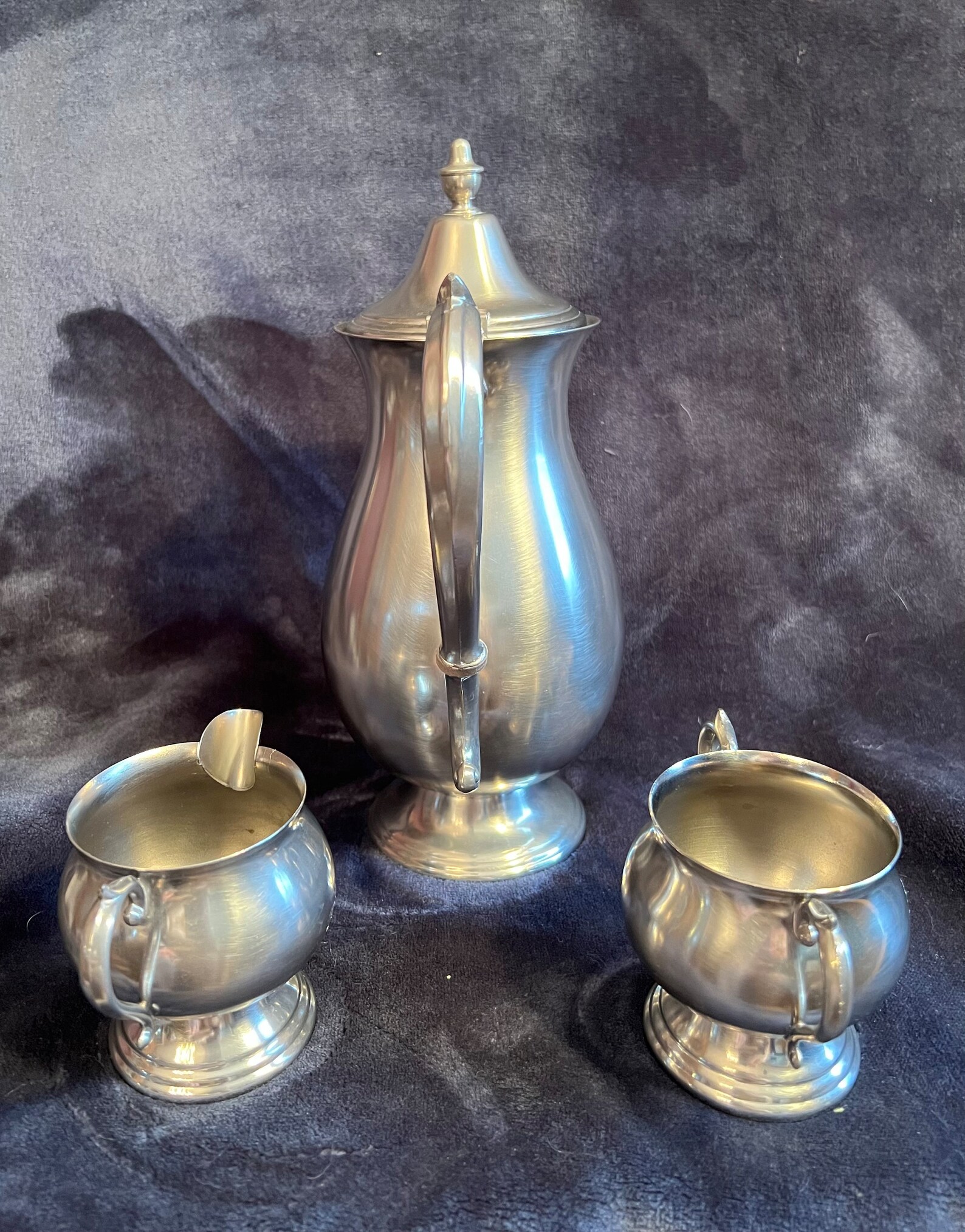 Vintage FB Rogers Teapot and Cream and Sugar Dish Set Vintage Tea Set