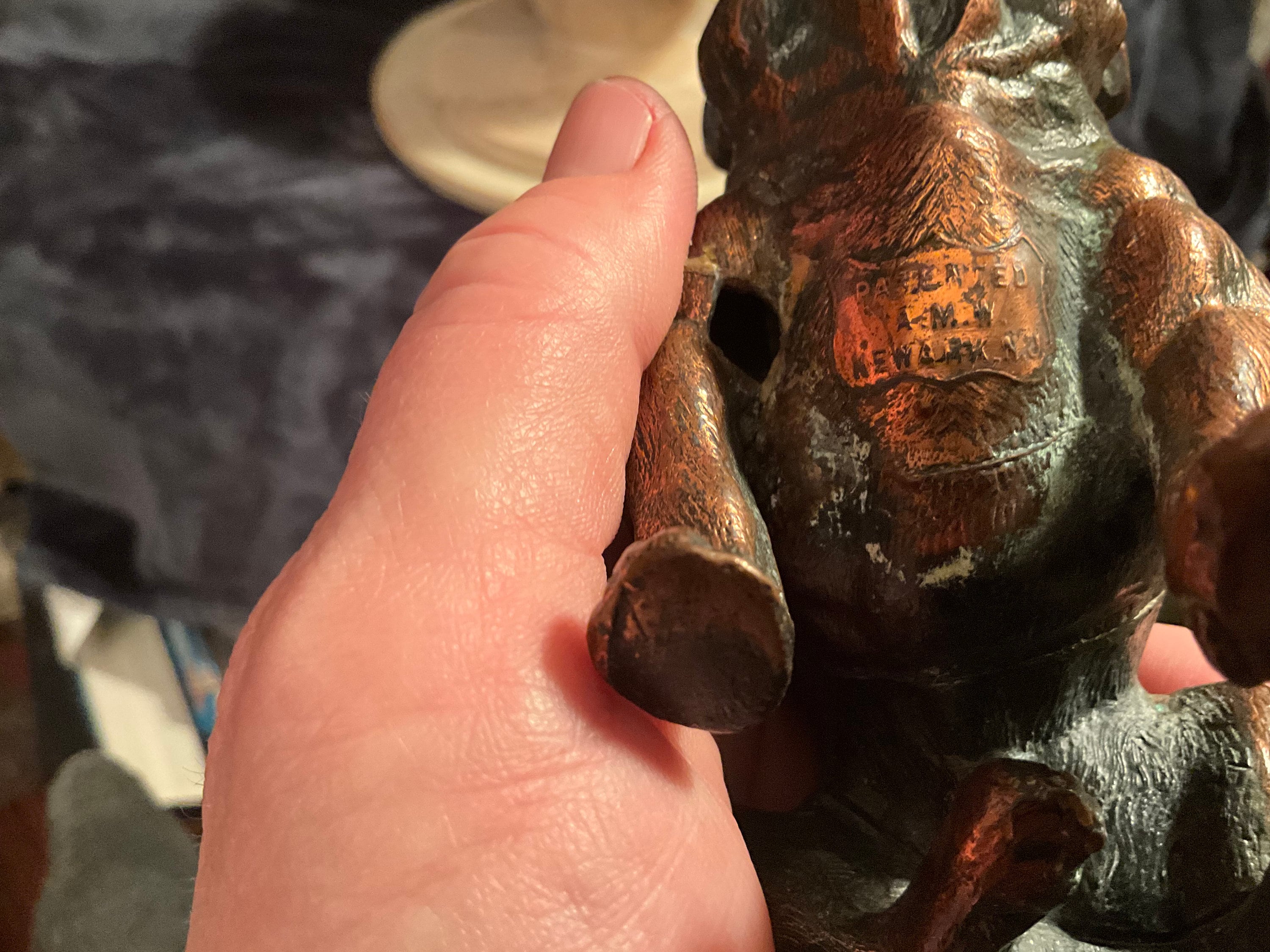 RARE - 1930's Ronson Art Metalworks English Bulldog Table Lighter