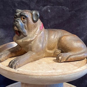 Antique Chalkware Bulldog - Etsy