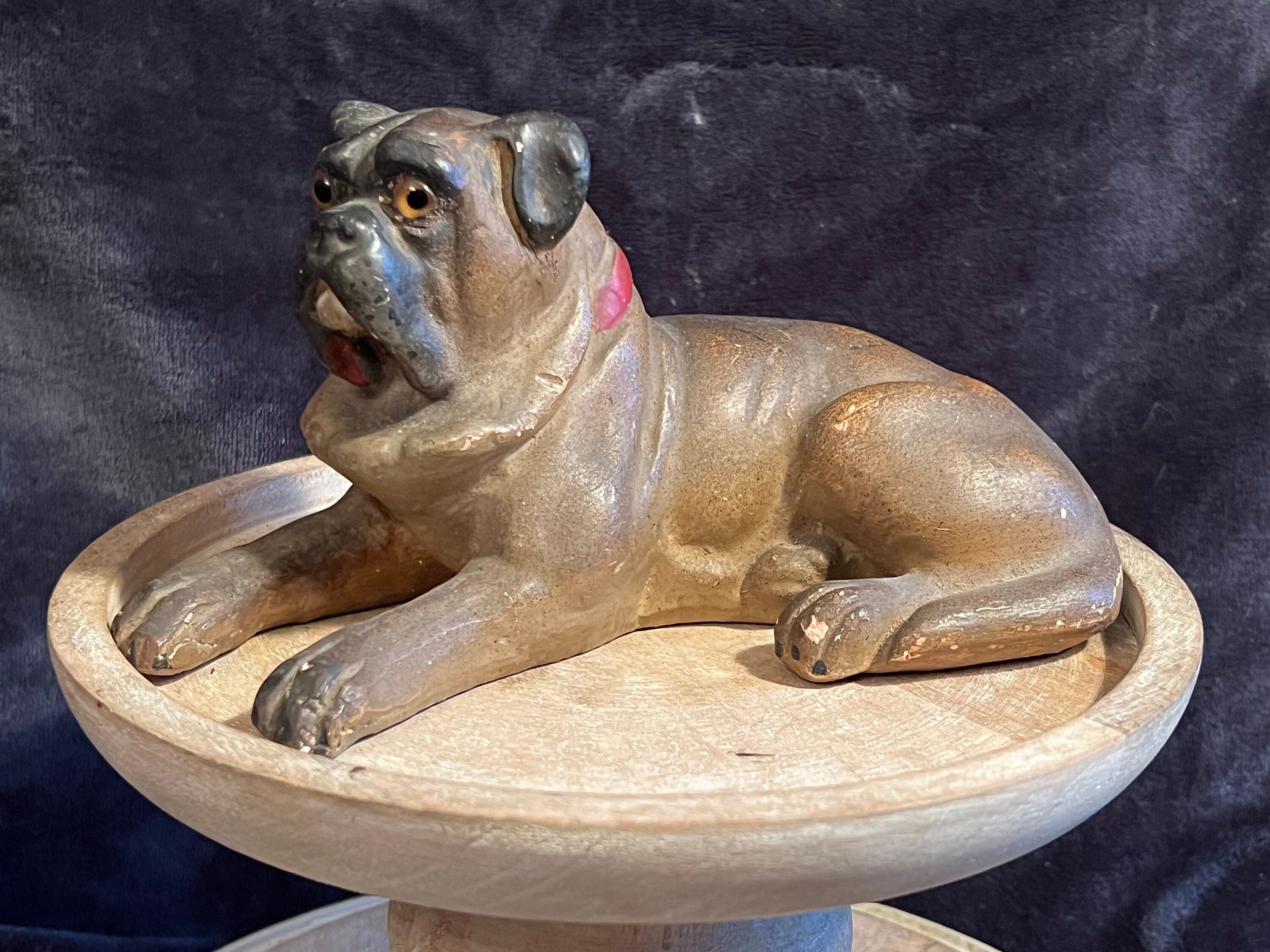 Chalkware French Bulldog Figurine - Etsy