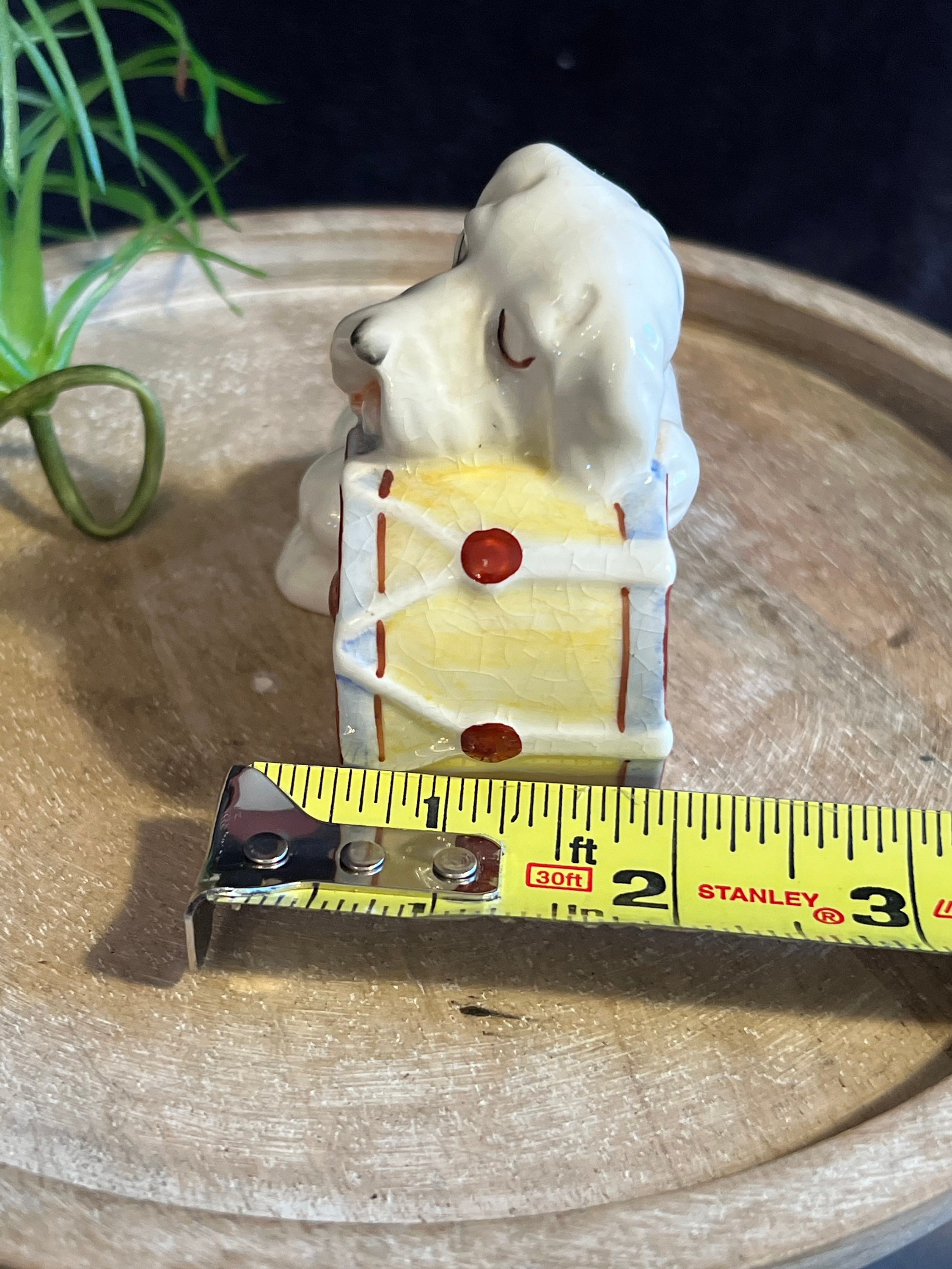 Vintage Beswick Scottish Terrier Sleeping on His Drum; Made in