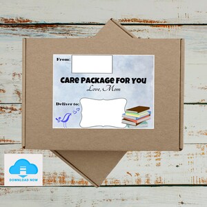 Box Stickers, Gift Labels, Address Labels, Shipping Stickers, Shipping Labels, Care Package Love, Love Mom Instant Download Label