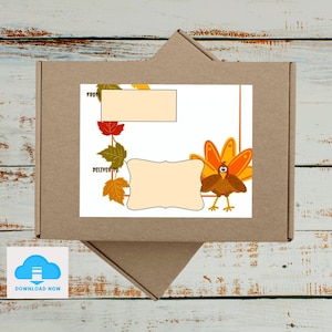 Box Stickers, Gift Labels, Address Labels, Shipping Stickers, Shipping Labels, Care Package Love, Fall Thanksgiving Instant Download Label