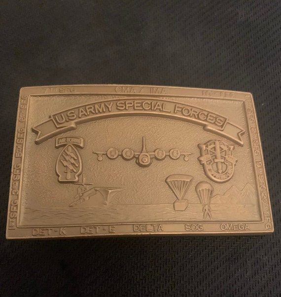 Army Special Forces Belt Buckle 1984 Great American B… Gem