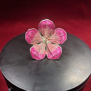 Pure silver gift,pure silver Enamel flower, Pure Silver Yellow Flower, Return gift, pooja gift, housewarming silver gift,wedding gift