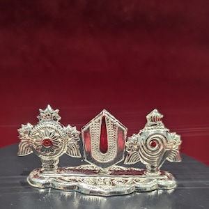 Pure silver gift,Pure silver  shanku charkra namalu agarbathi stand, Return gift, Pooja gift,pooja gift,pure silver gift