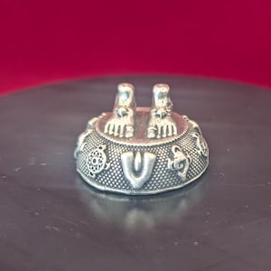 Pure silver Balaji charan,Balaji padalu antique finish,pooja gift,Silver pooja gift,housewarming gift,puja gift,pure silver gift