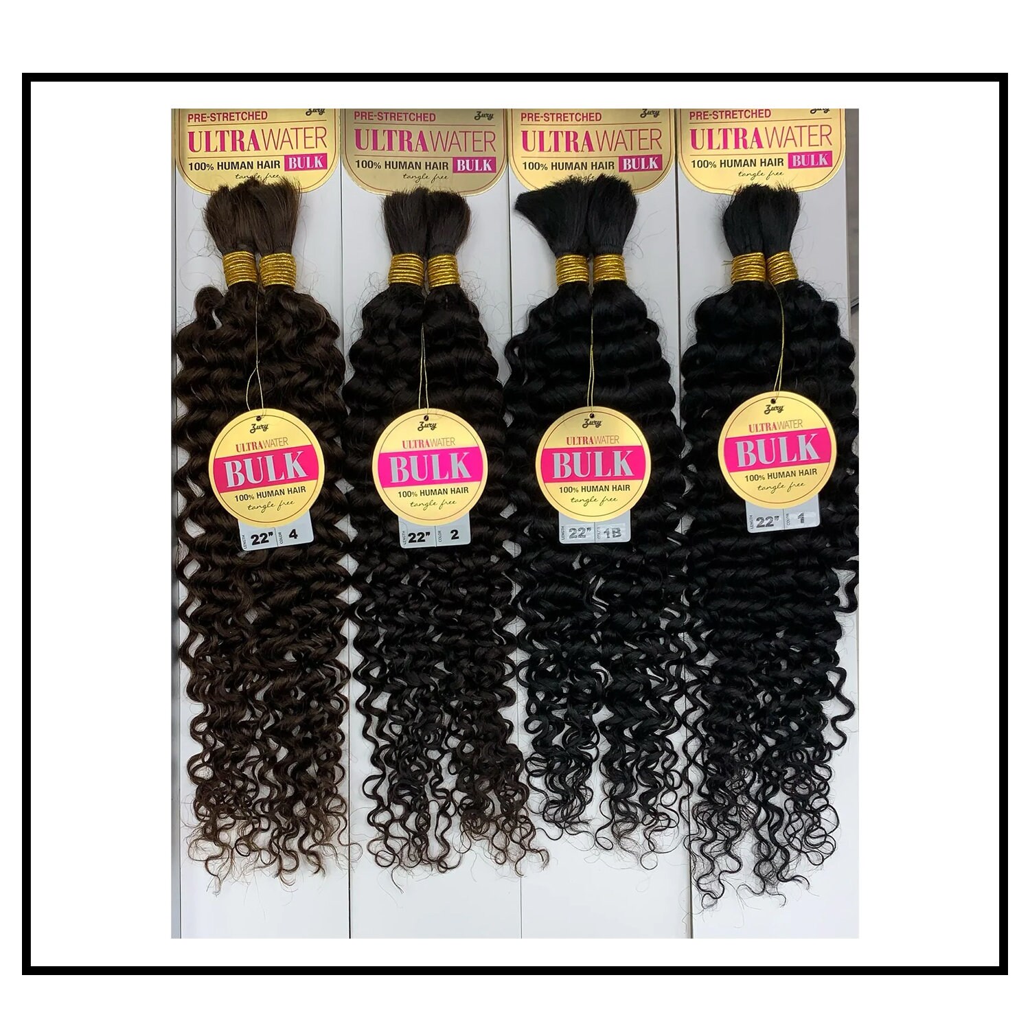 Pre Stretched Ultra Water Wave Bulk 100 Human Braiding Hair 22 Etsy Canada