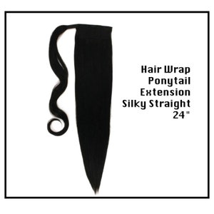 Hair Wrap Ponytail Extension Silky Straight 24&quot;