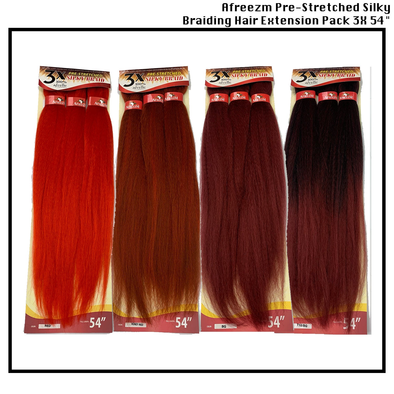 Pre-stretched Silky Braiding Hair Extension 3X 54