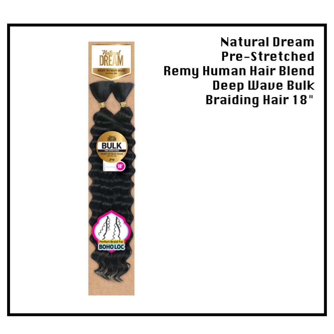 Smart Remy Hair Natural Dream Pre-stretched Remy Human Hair Blend Deep Wave Bulk ...