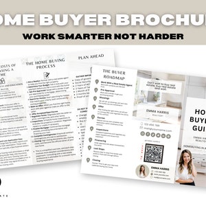 Editable Home Buyer Brochure Template | Real Estate Marketing | Double-Sided Tri-Fold | Buyer Guide | Open House |