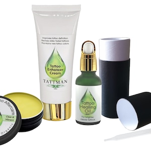 Tattoo Aftercare Kit Large Size. Complete Premium Tattoo Care. Tattoo Balm, Tattoo Cream, Tattoo Healing Oil. Free Shipping Australia.